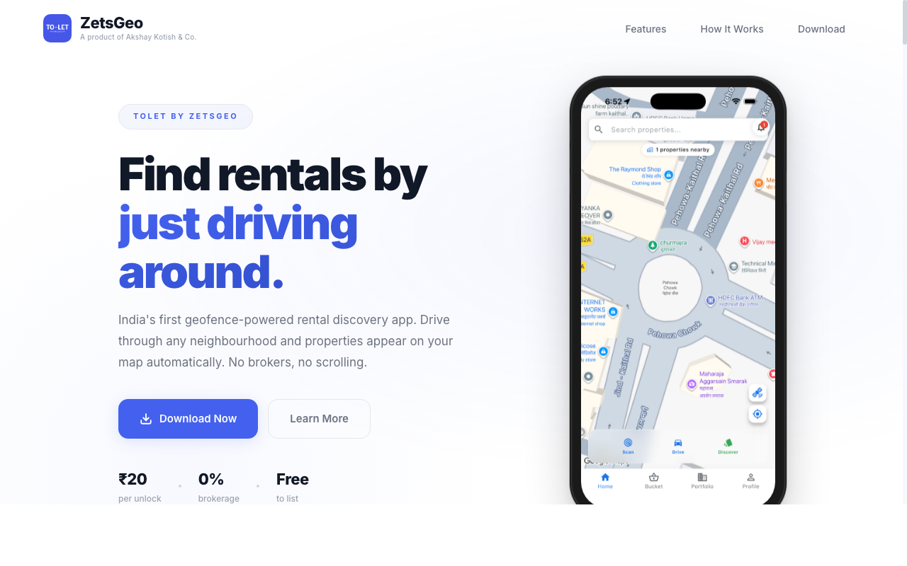 ZetsGeo — Find rentals by just driving around